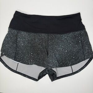 Lululemon Run Times Space Splatter Running Shorts Size 6